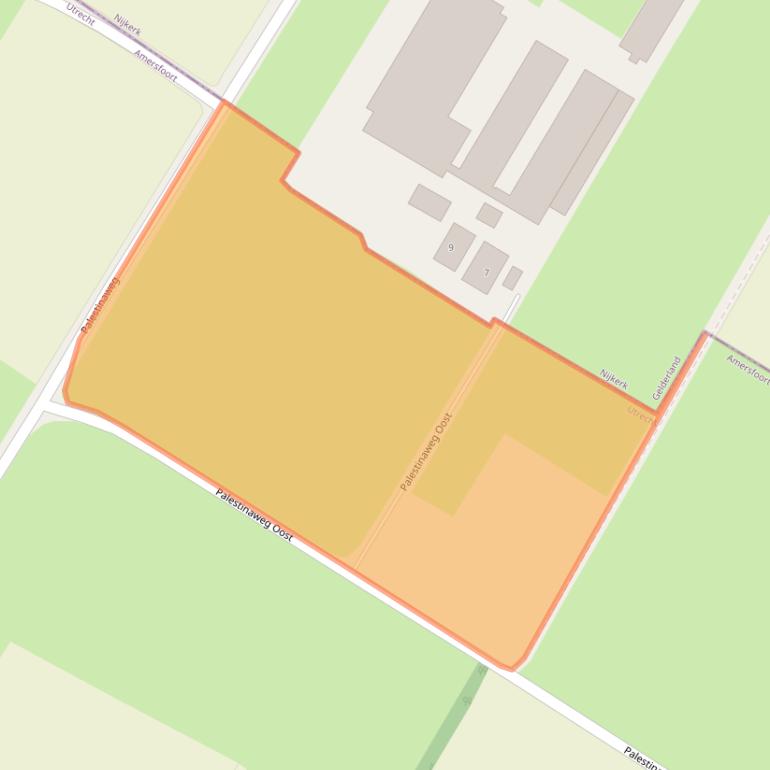 Kaart van postcodegebied 3829NC.