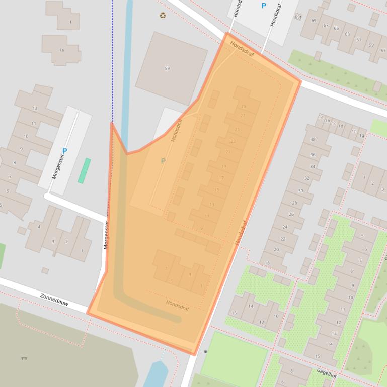 Kaart van postcodegebied 3831AP.