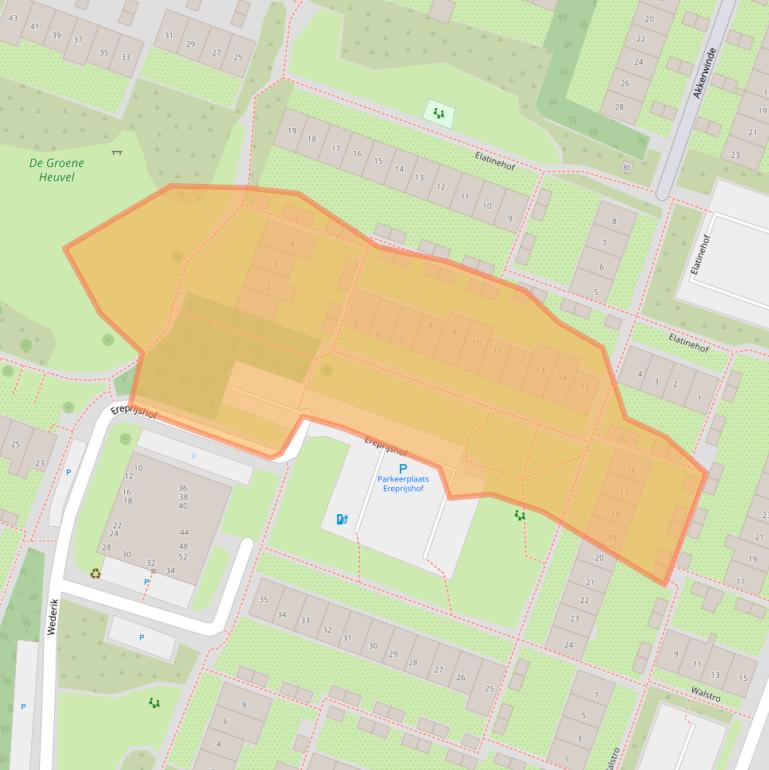 Kaart van postcodegebied 3831BA.