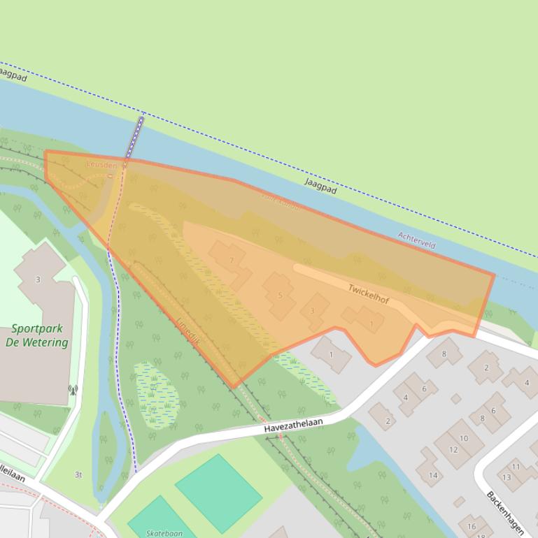 Kaart van postcodegebied 3831BT.