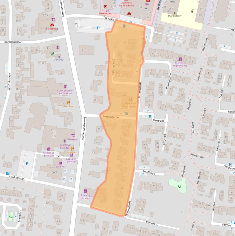 Kaart van postcodegebied 3831CD.