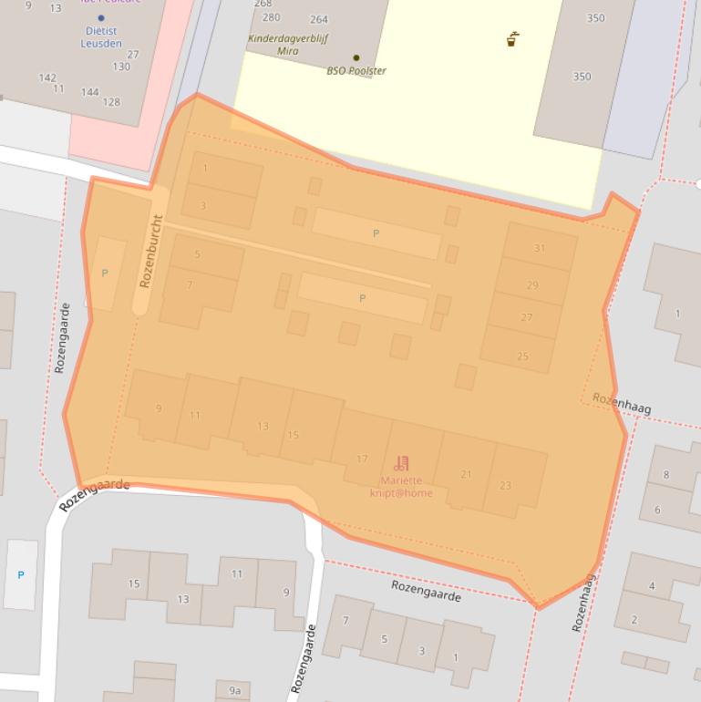 Kaart van postcodegebied 3831CM.