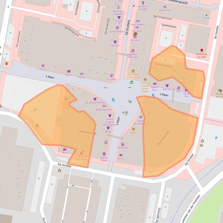Kaart van postcodegebied 3831CP.