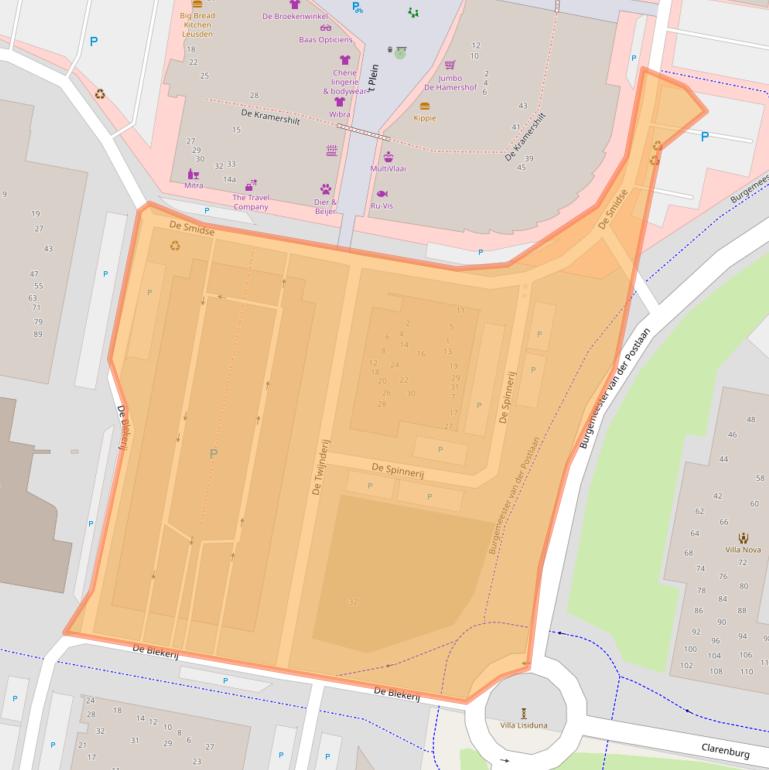 Kaart van postcodegebied 3831CS.