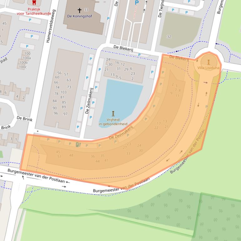 Kaart van postcodegebied 3831CV.