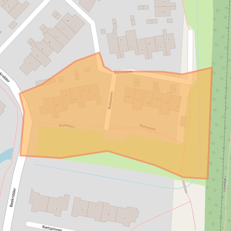 Kaart van postcodegebied 3831DM.