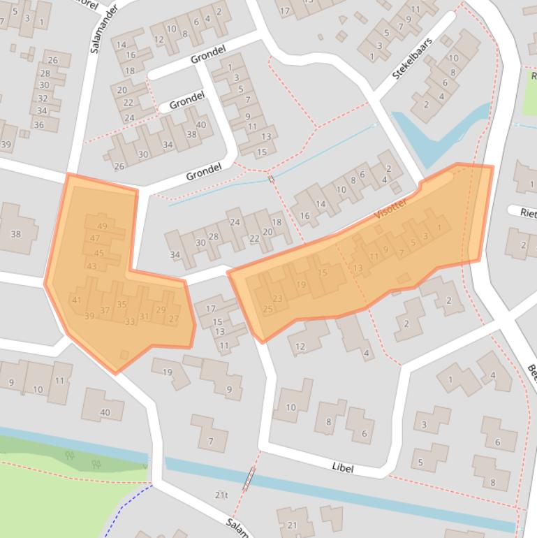 Kaart van postcodegebied 3831DX.