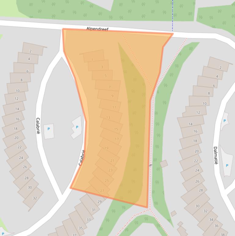 Kaart van postcodegebied 3831EB.