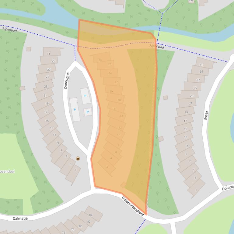 Kaart van postcodegebied 3831EK.