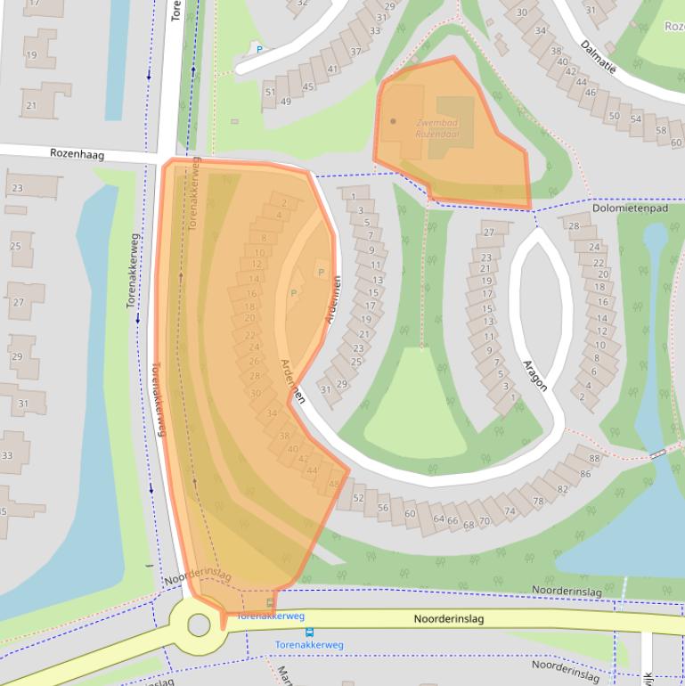 Kaart van postcodegebied 3831EX.