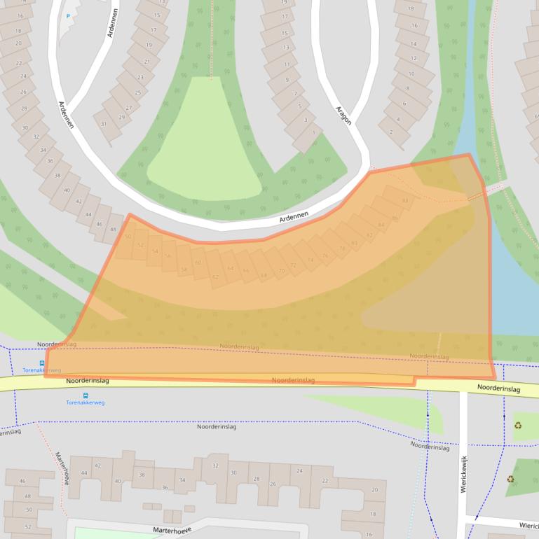 Kaart van postcodegebied 3831EZ.