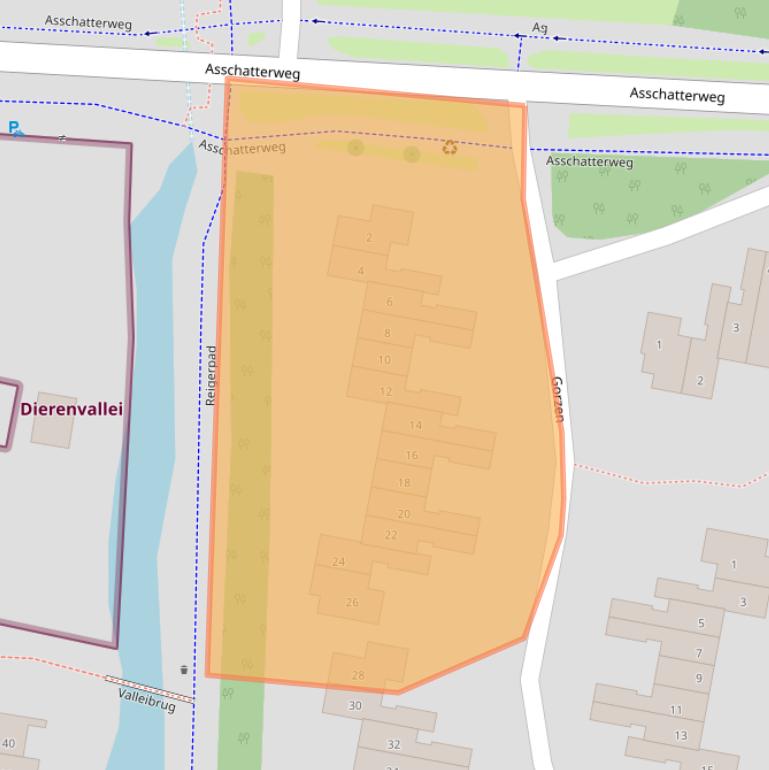 Kaart van postcodegebied 3831GD.