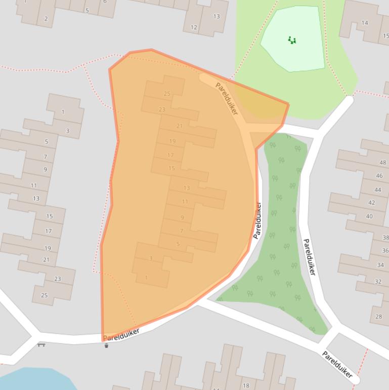 Kaart van postcodegebied 3831GG.