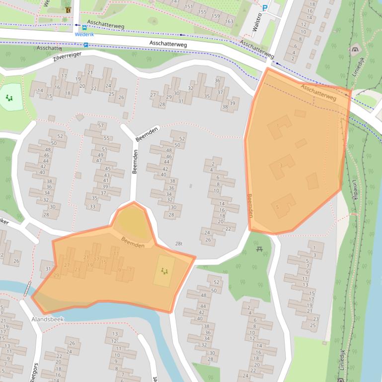 Kaart van postcodegebied 3831GK.