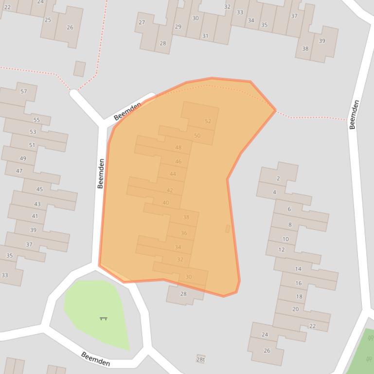 Kaart van postcodegebied 3831GN.