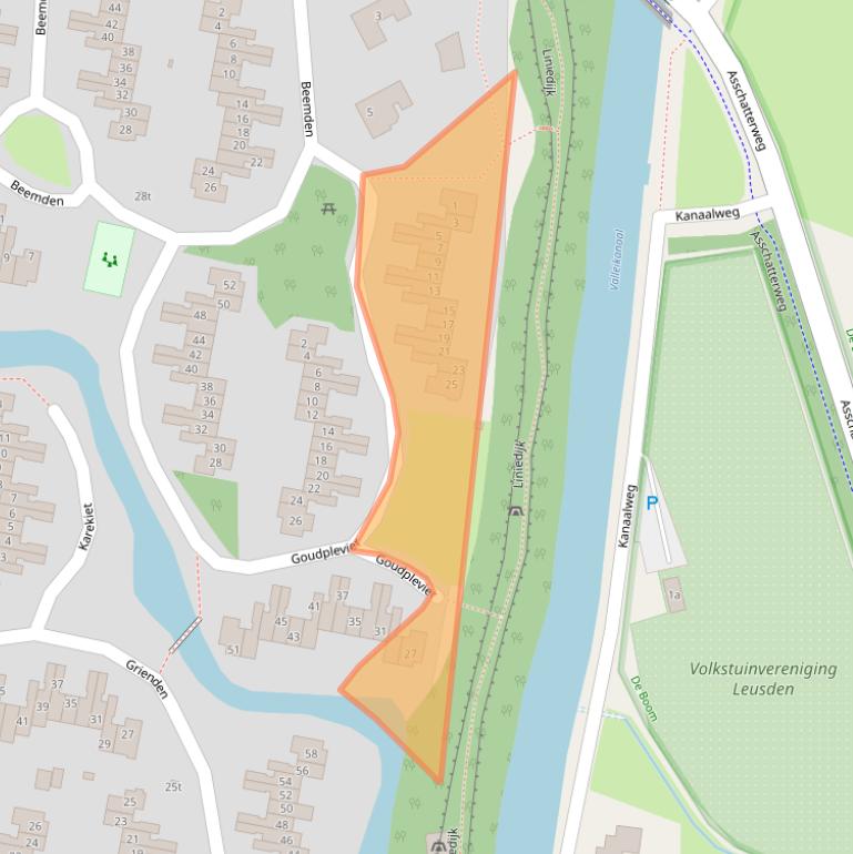 Kaart van postcodegebied 3831GP.