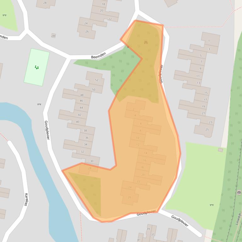 Kaart van postcodegebied 3831GS.