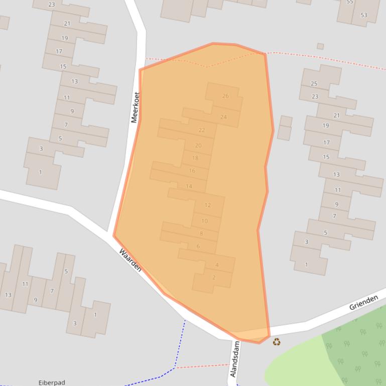 Kaart van postcodegebied 3831GW.