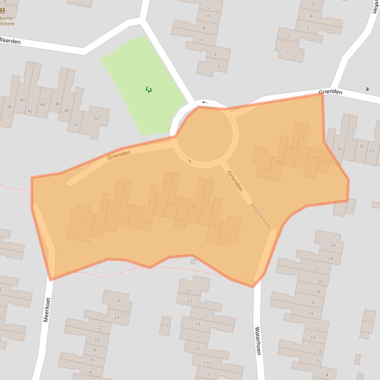 Kaart van postcodegebied 3831HP.