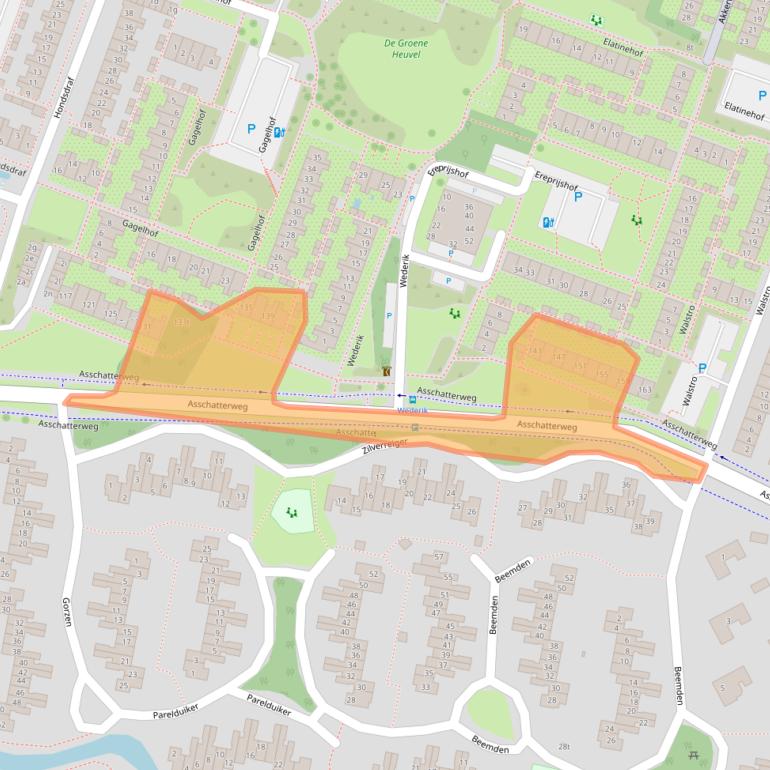 Kaart van postcodegebied 3831JM.
