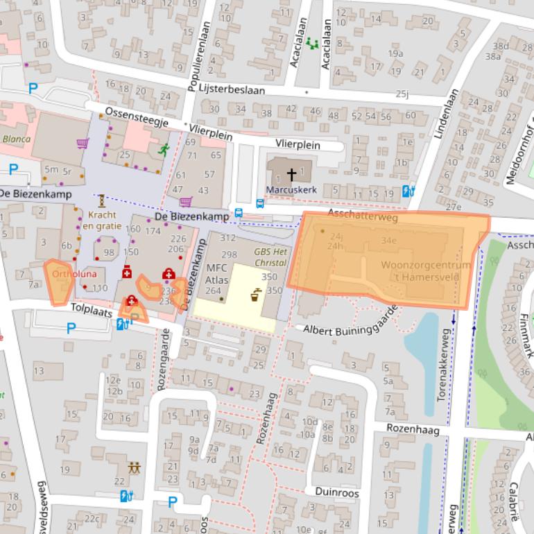 Kaart van postcodegebied 3831JR.