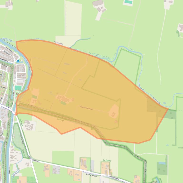 Kaart van postcodegebied 3831JS.