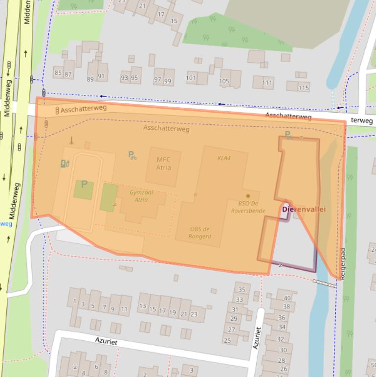 Kaart van postcodegebied 3831JT.