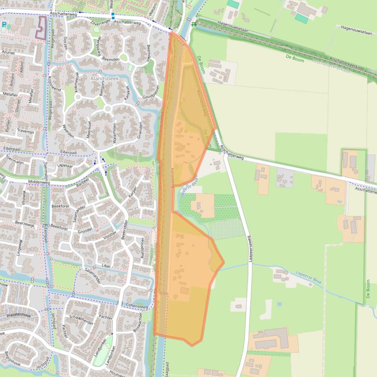 Kaart van postcodegebied 3831JX.