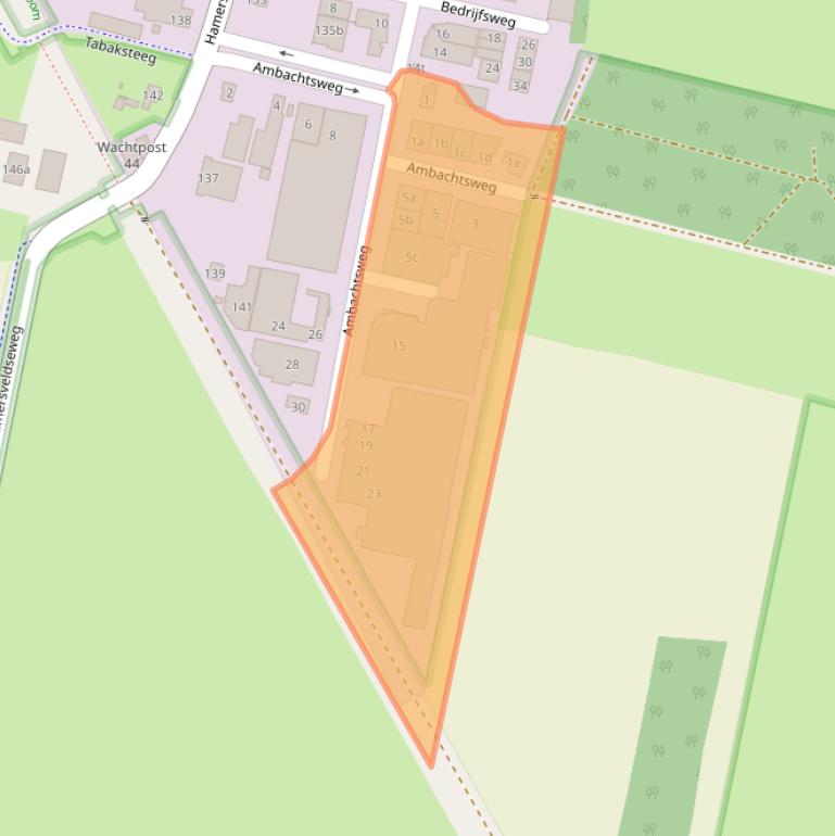 Kaart van postcodegebied 3831KA.