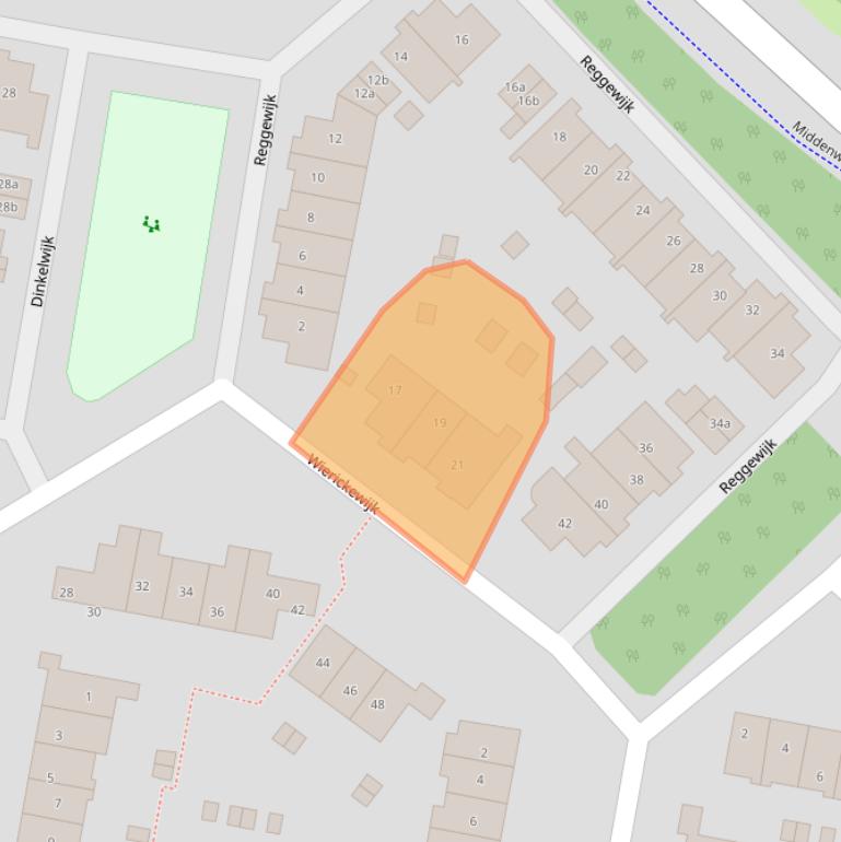 Kaart van postcodegebied 3831MB.