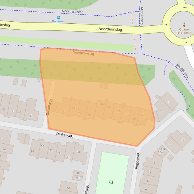 Kaart van postcodegebied 3831ME.