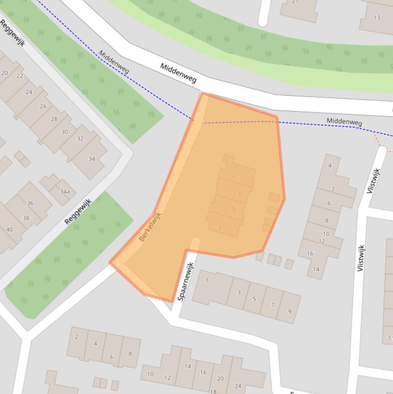 Kaart van postcodegebied 3831MK.