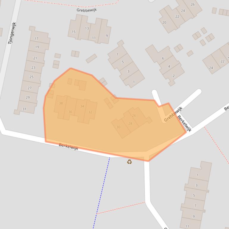 Kaart van postcodegebied 3831MS.