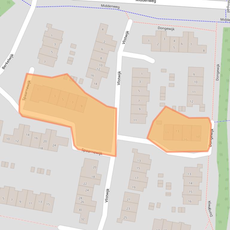 Kaart van postcodegebied 3831MT.