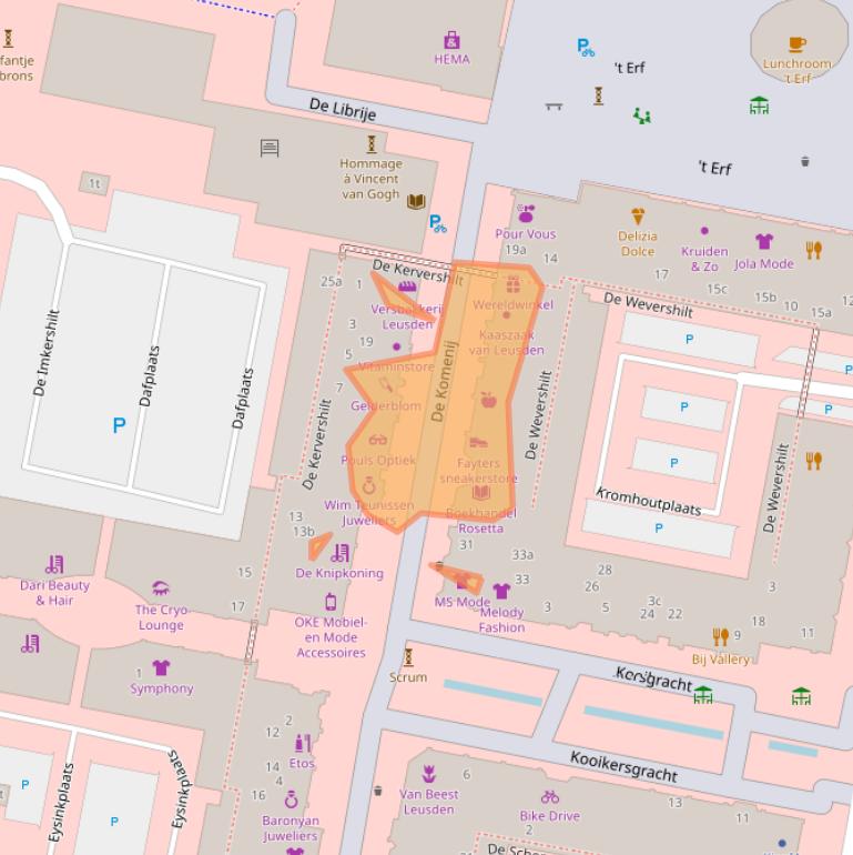 Kaart van postcodegebied 3831NC.