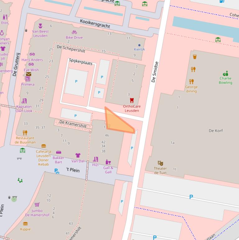 Kaart van postcodegebied 3831NX.