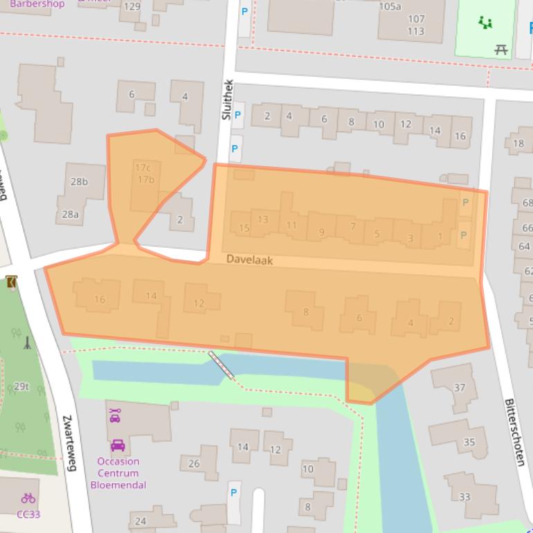 Kaart van postcodegebied 3831PA.