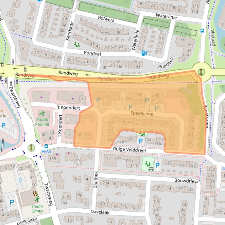 Kaart van postcodegebied 3831PE.