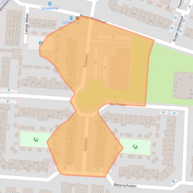 Kaart van postcodegebied 3831PK.