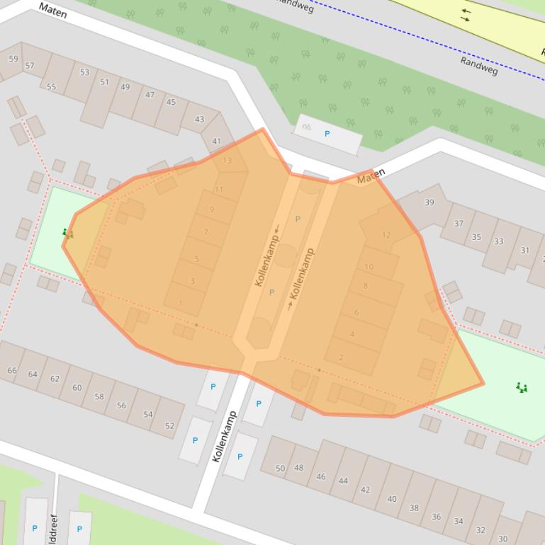 Kaart van postcodegebied 3831PS.