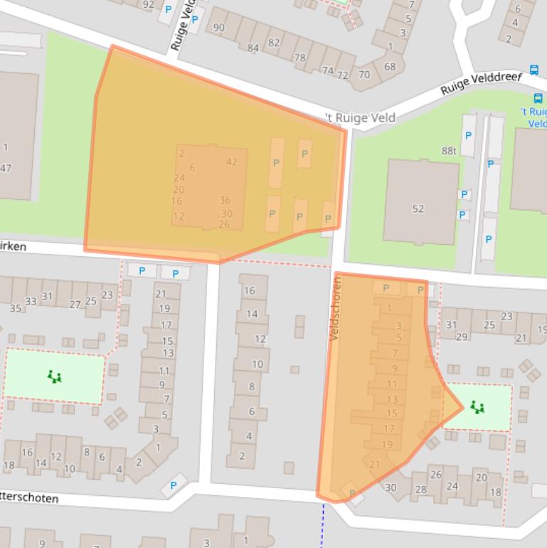 Kaart van postcodegebied 3831PT.