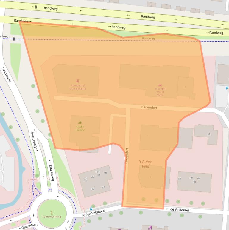 Kaart van postcodegebied 3831RB.