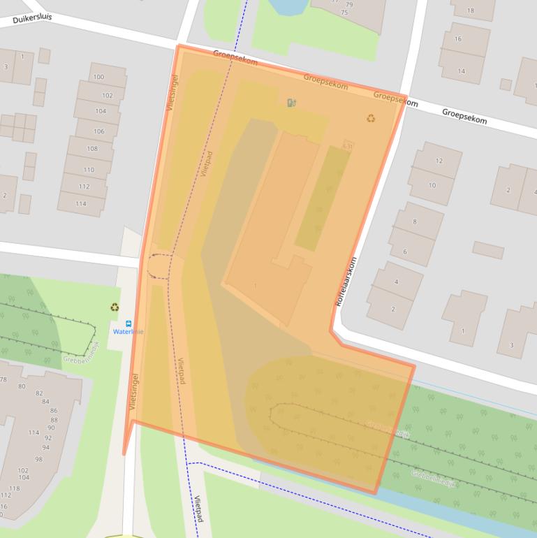 Kaart van postcodegebied 3831RK.