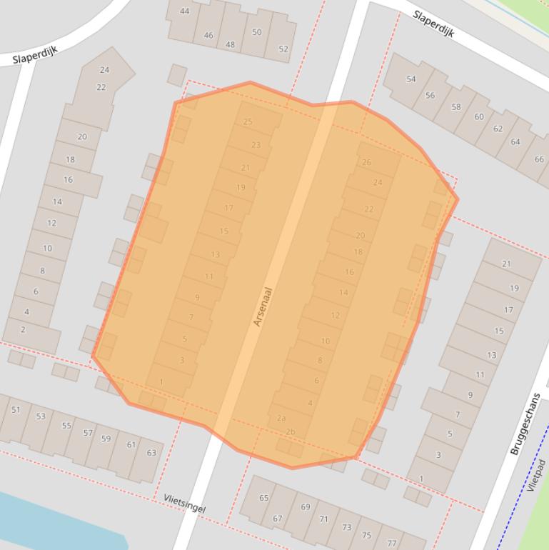 Kaart van postcodegebied 3831RS.