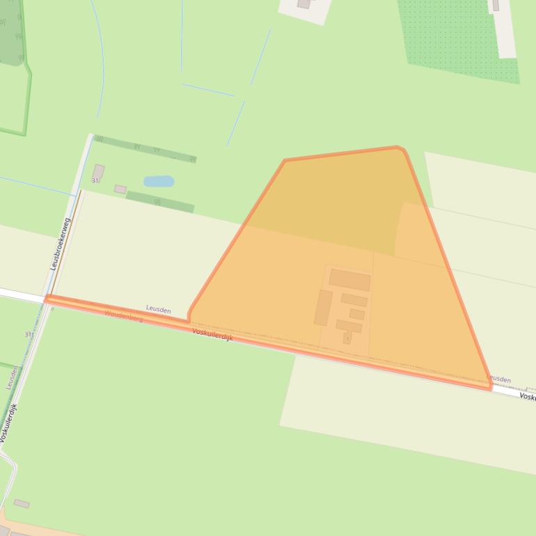 Kaart van postcodegebied 3831RX.