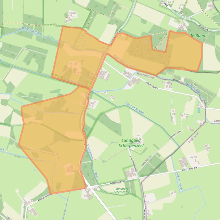 Kaart van postcodegebied 3831SC.