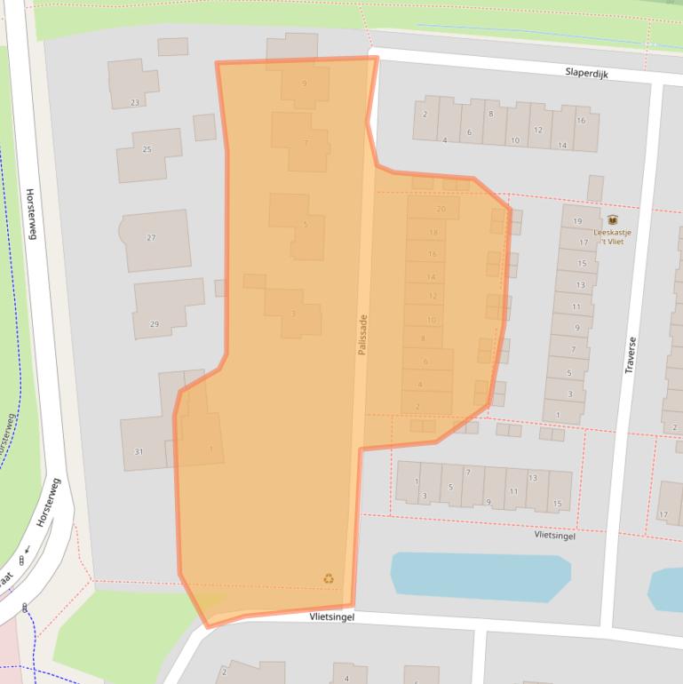 Kaart van postcodegebied 3831SH.