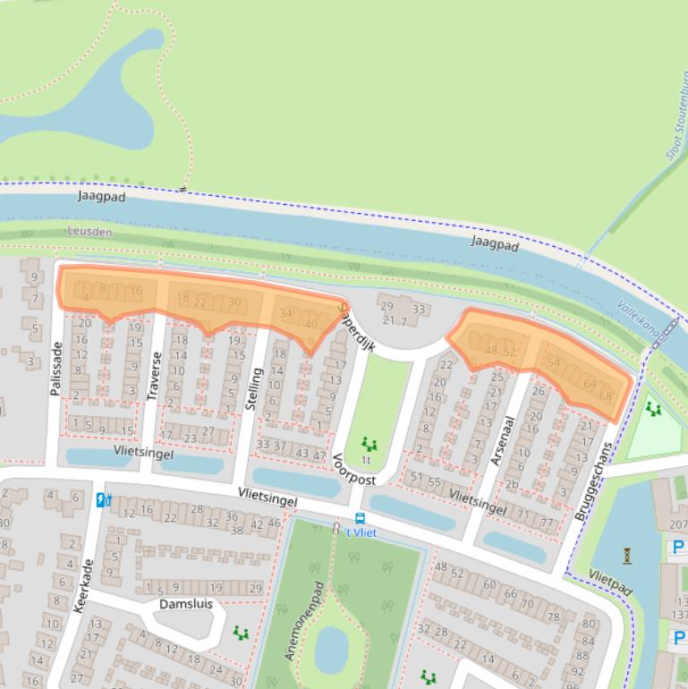 Kaart van postcodegebied 3831SK.