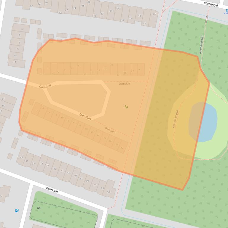 Kaart van postcodegebied 3831SP.