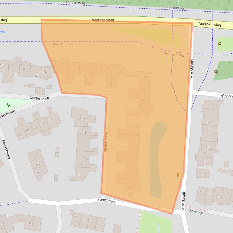 Kaart van postcodegebied 3831TA.